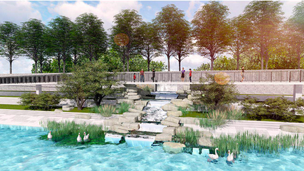 明年5月永引渠全段將現濱水綠廊生態風貌，景觀工程助力城市生態蝶變